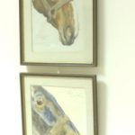 Paintings on display as part of the war horse exhibition